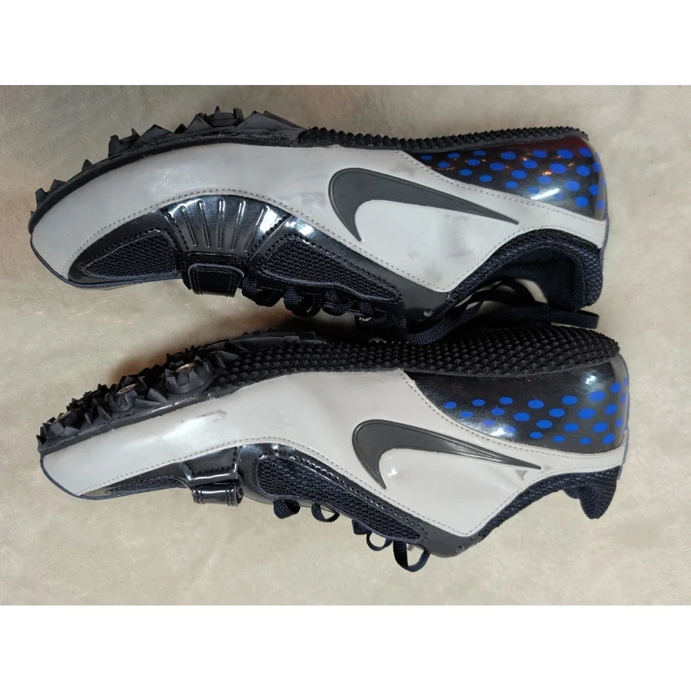 Nike Zoom Rival S Track Field Spikes Blk White Blue 316536-001 Mens 7.5 Womens 9